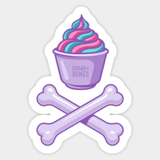 Ice cream and bones Sticker